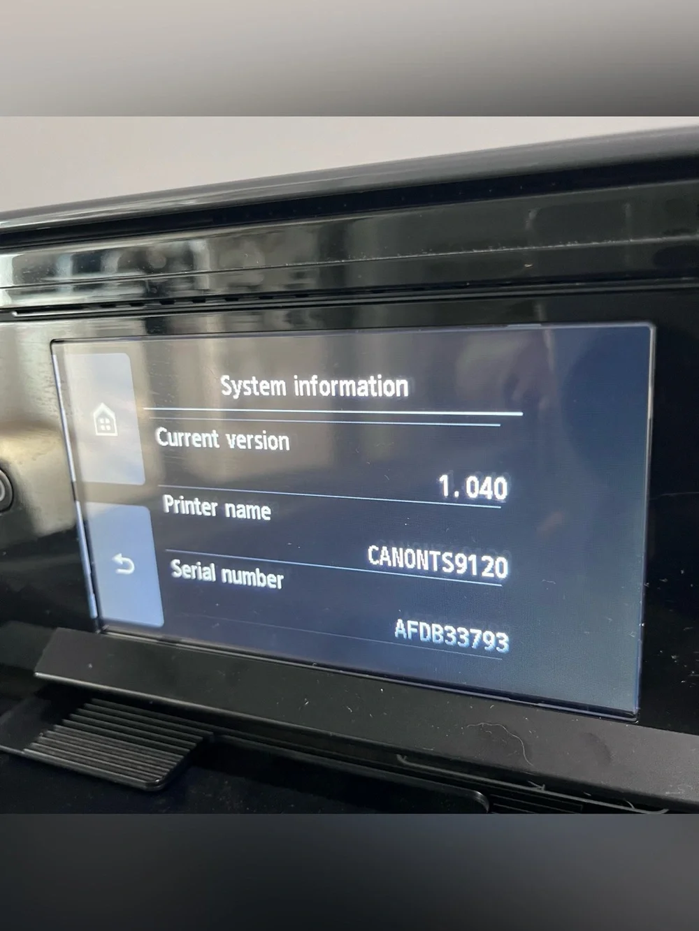 Canon TS9120 PIXMA Wireless Photo Printer Works For Parts Not Serviced Ink Low
